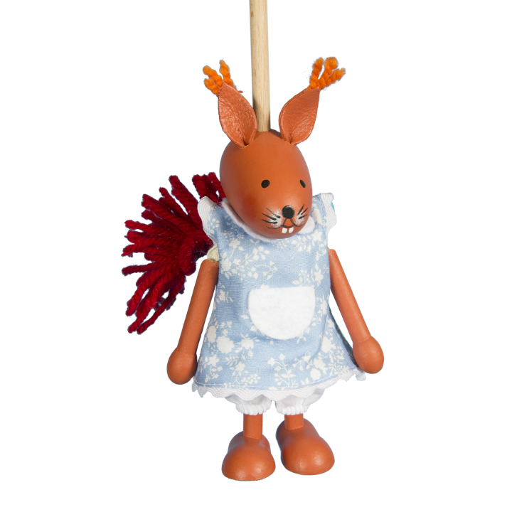 Česká loutka bez nití - Veverka ZRZKA, 14 cm