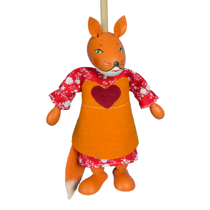 Česká loutka bez nití - Liška ELIŠKA, 16 cm