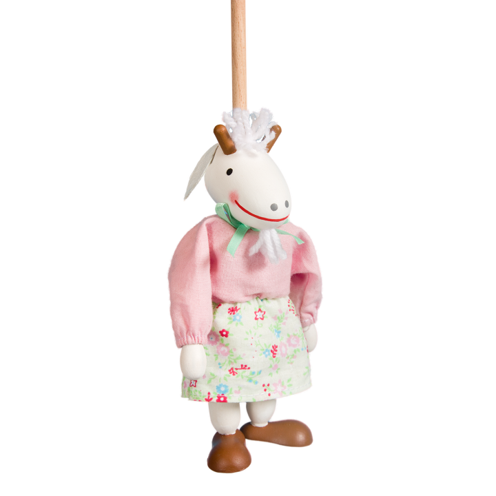 Česká loutka bez nití - Kozička DIANKA, 16 cm