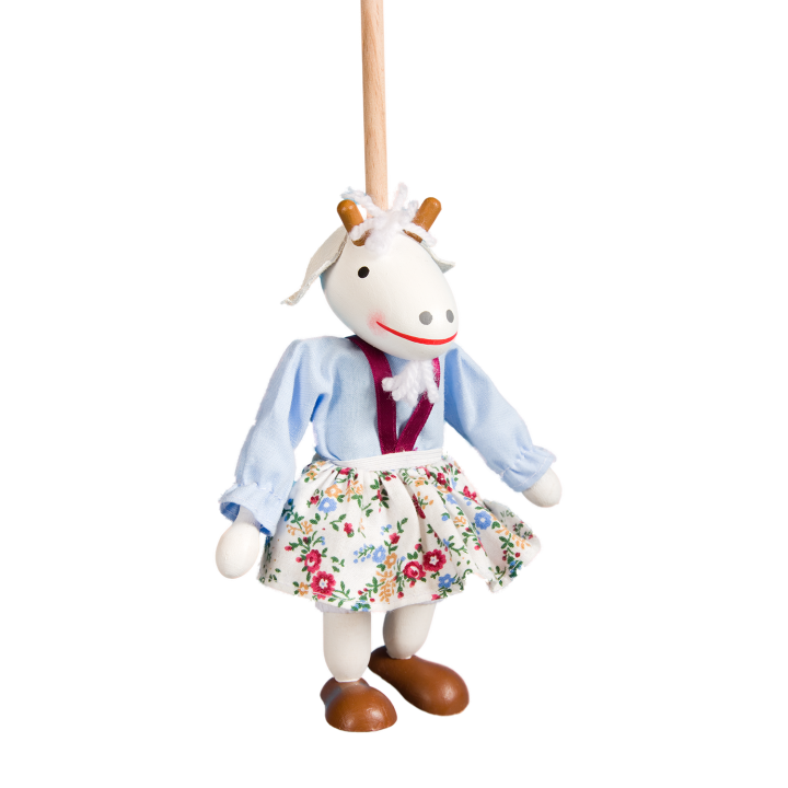 Česká loutka bez nití - Kozička JOHANKA, 16 cm