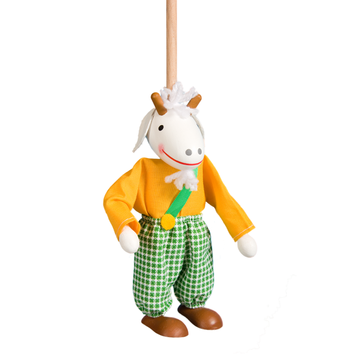 Česká loutka bez nití - Kozlík ADAM, 16 cm