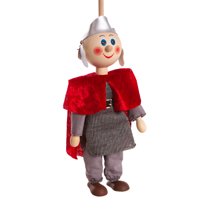 Česká loutka bez nití - Rytíř JANEK, 20 cm