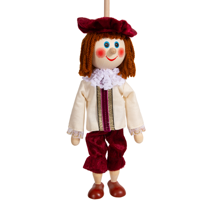 Česká loutka bez nití - Princ BERTÍK, 20 cm