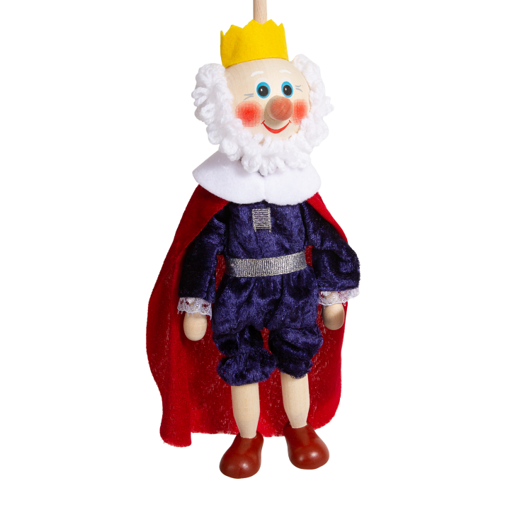 Česká loutka bez nití - Král MAREK, 20 cm