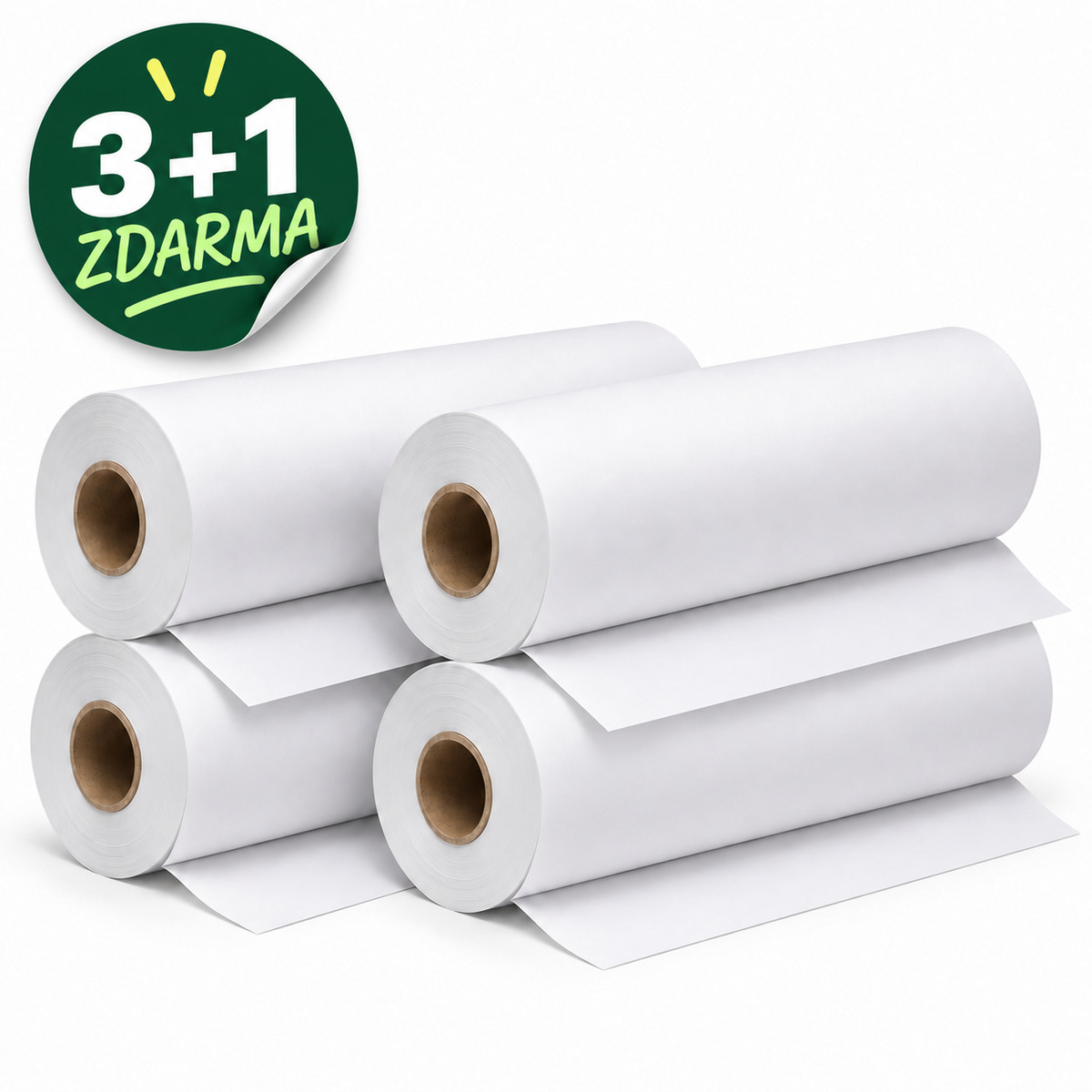 Výhodná sada kreslicího papíru v roli 594 mm × 50 m – 3+1 zdarma