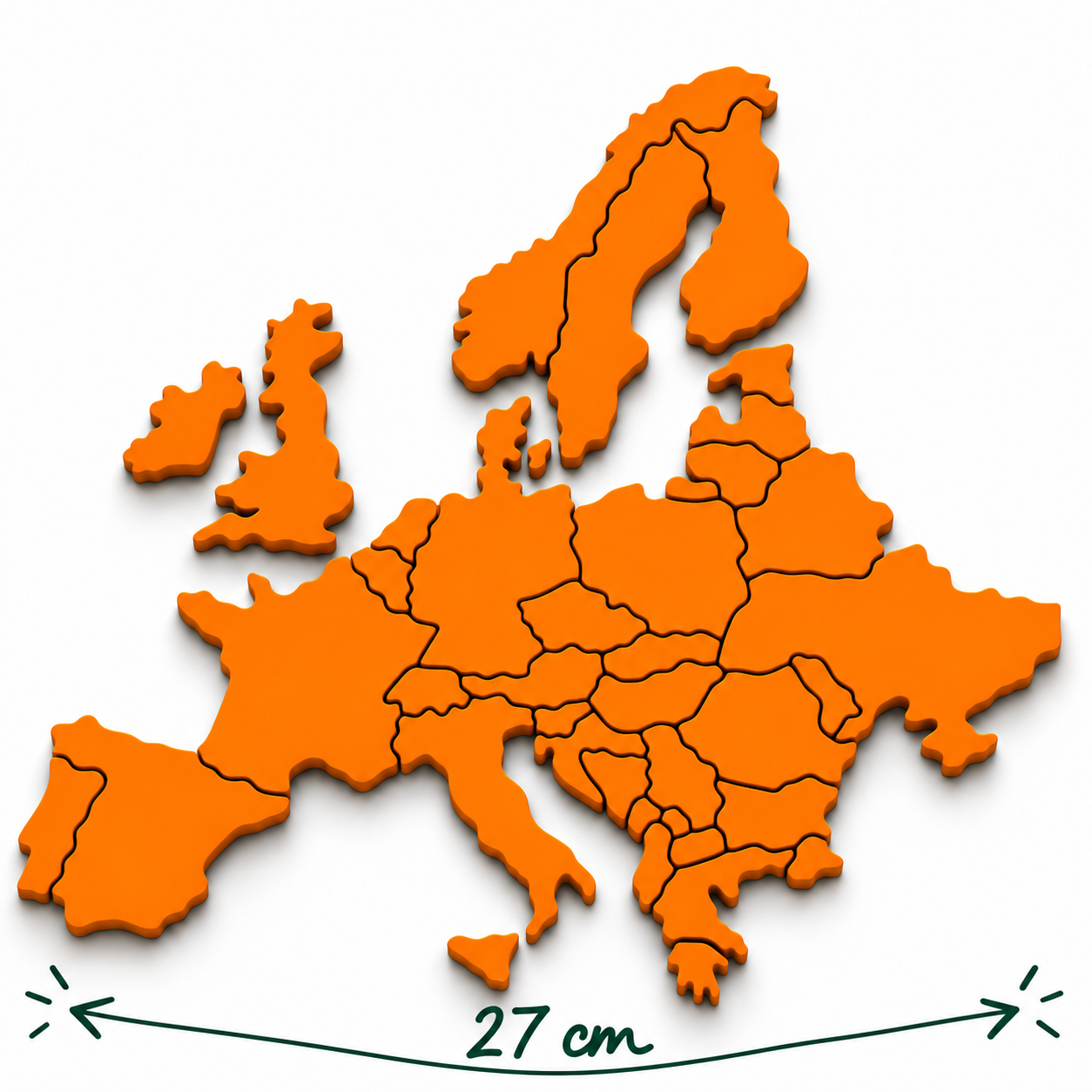 LavikoLab Slepá mapa Evropy, malá – 27 cm