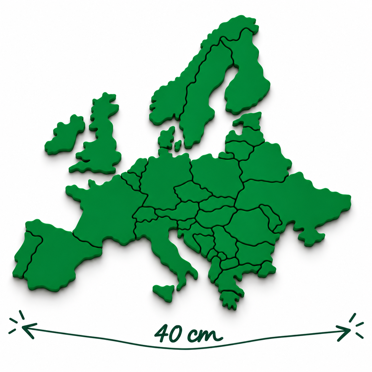 LavikoLab Slepá mapa Evropy, střední – 40 cm