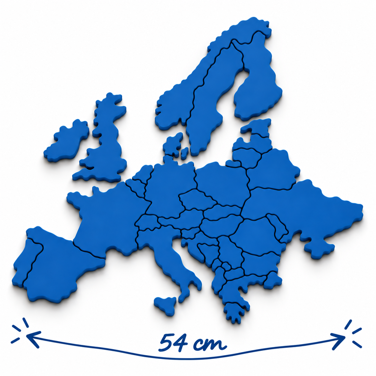 LavikoLab Slepá mapa Evropy, velká – 54 cm