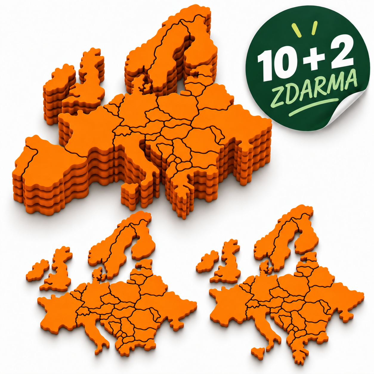 ŠKOLNÍ SADA 10+2 ZDARMA – LavikoLab Slepá mapa Evropy, 27 cm