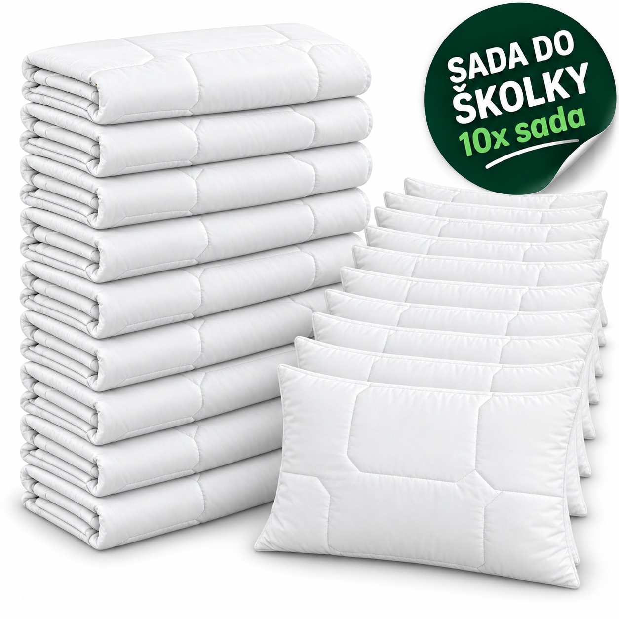 VÝHODNÁ SADA – 10× sada peřinky a polštáře PRIMA