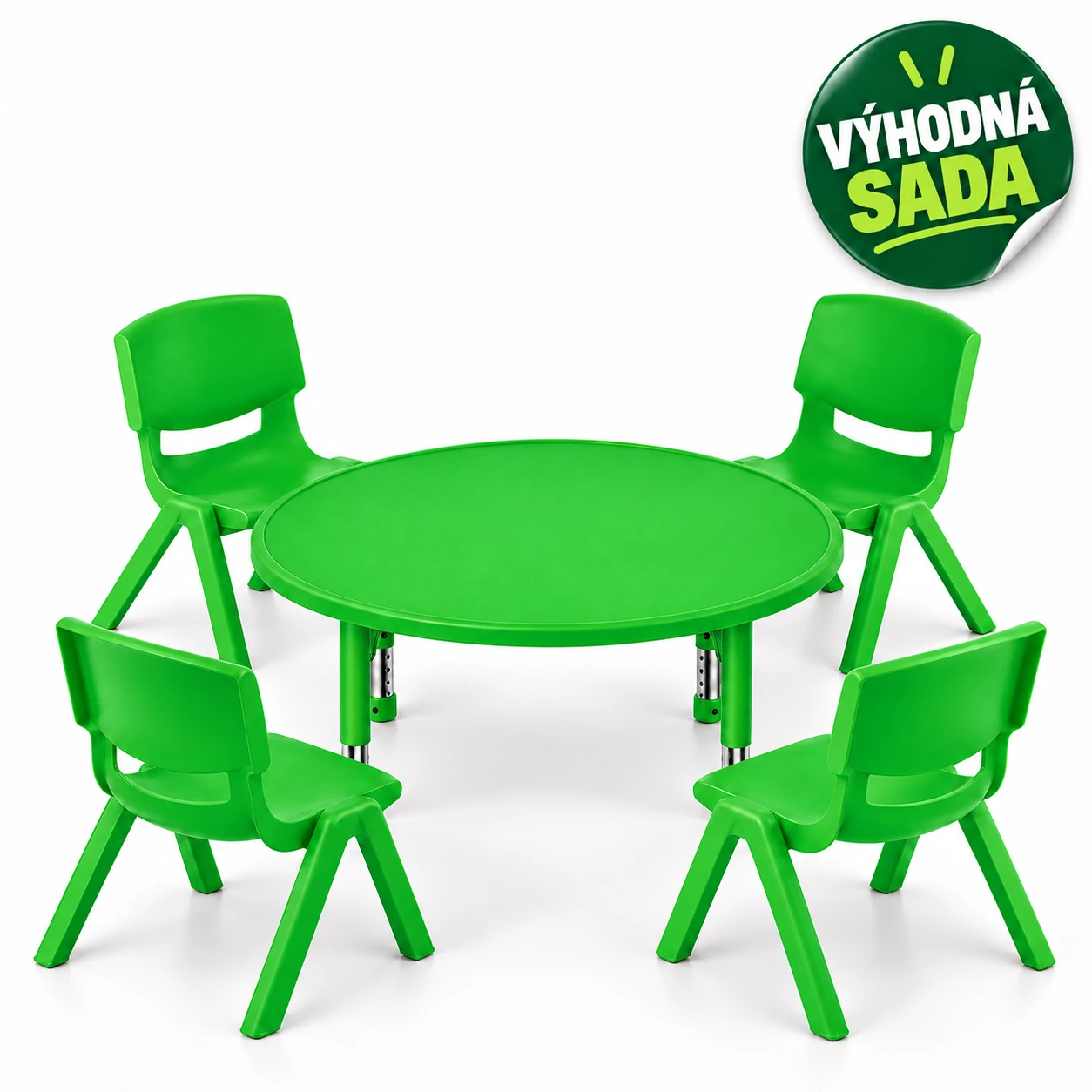 Výhodná sada MADDY kruh + 4 židličky LANA