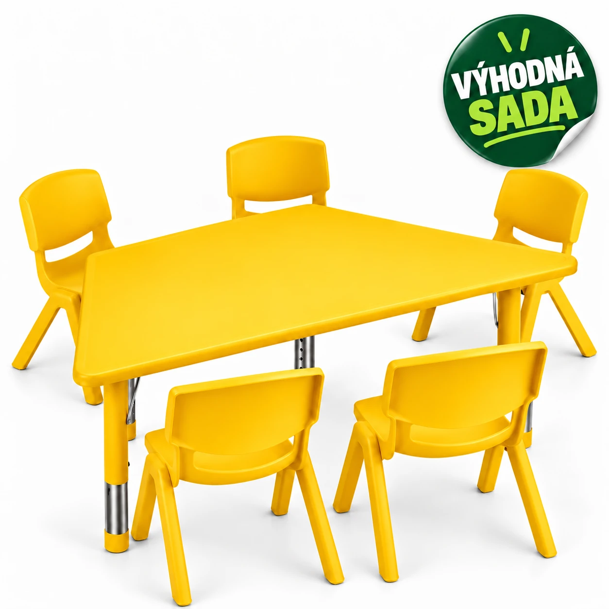 Výhodná sada MADDY lichoběžník + 5 židliček LANA