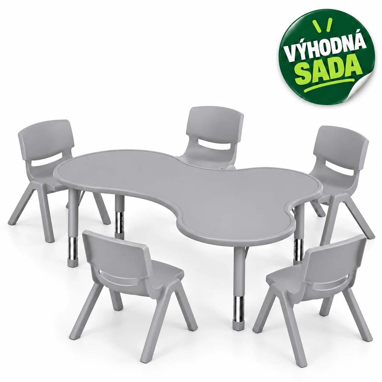 Výhodná sada MADDY ostrůvek + 5 židliček LANA
