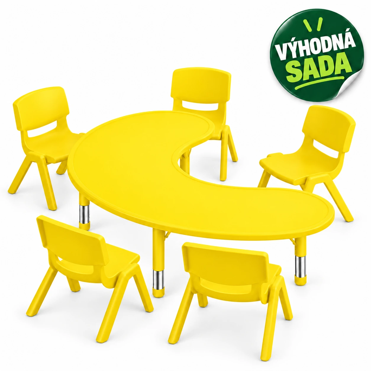 Výhodná sada MADDY půlměsíc + 5 židliček LANA