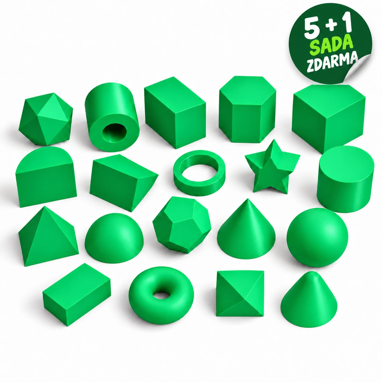 LavikoLab – Geometrická tělesa, velká sada – 5+1 zdarma