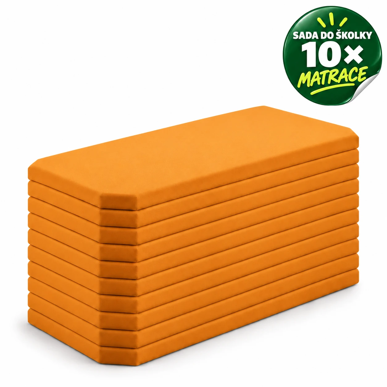 VÝHODNÁ SADA – 10× Molitanová matrace LEONTÝNKA, oranžová