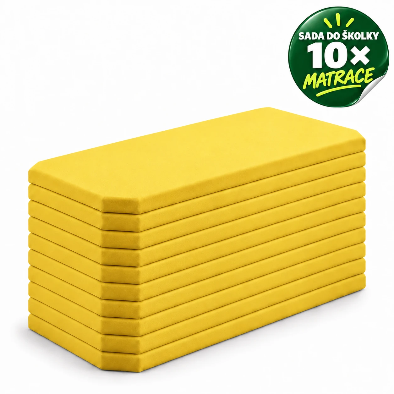 VÝHODNÁ SADA – 10× Molitanová matrace LEONTÝNKA, žlutá