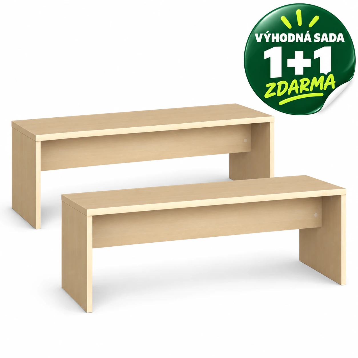 Výhodná sada 1+1 – zesílené šatní lavice