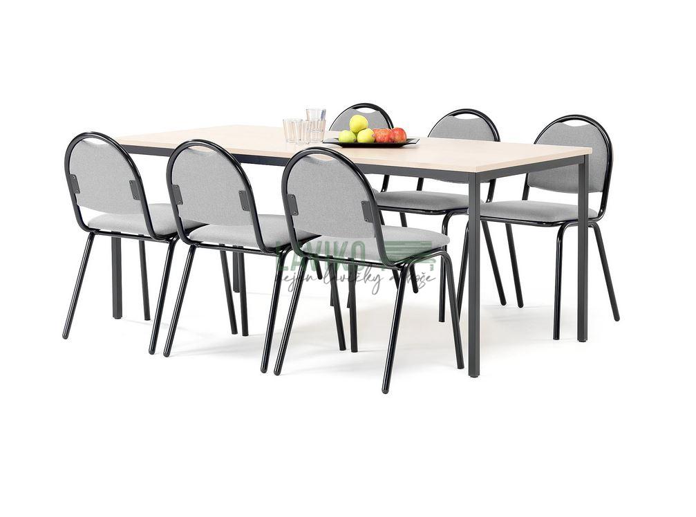 Jídelní sestava DARJA SIX, stůl 180 x 80 cm + 6x židle