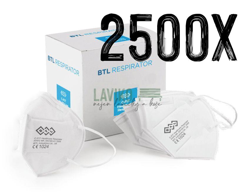 Respirátor HEALTHCARE C-FIT BTL, FFP2, 2500 ks