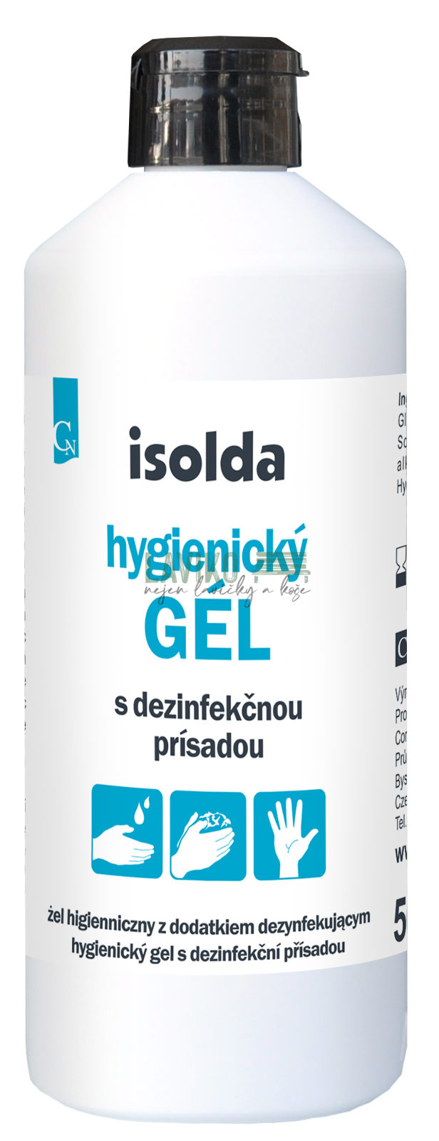 ISOLDA desinfekční gel na pokožku, 500 ml