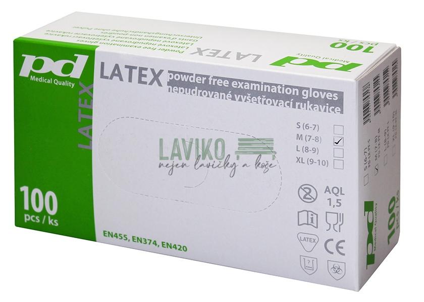 Jednorázové LATEXOVÉ rukavice, nepudrované