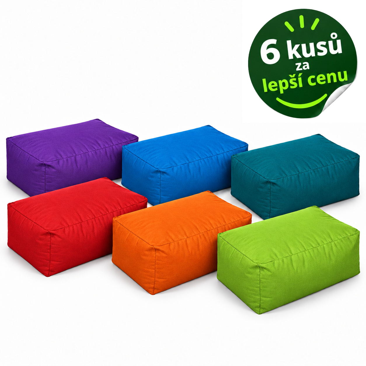 Výhodná sada 6× taburet GARDE – mix barev