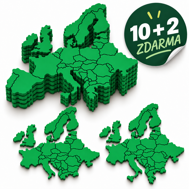 ŠKOLNÍ SADA 10+2 ZDARMA – LavikoLab Slepá mapa Evropy, 40 cm