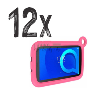 VÝHODNÁ SADA - 12x Tablet Alcatel oneT 7" Kids, růžové pouzdro
