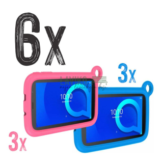 VÝHODNÁ SADA - 6x Tablet Alcatel oneT 7" Kids, 3x růžový + 3x modrý