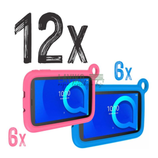 VÝHODNÁ SADA - 12x Tablet Alcatel oneT 7" Kids, 6x růžový + 6x modrý