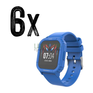 VÝHODNÁ SADA - 6x Chytré hodinky dětské iGET F10, modré