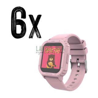 VÝHODNÁ SADA - 6x Chytré hodinky dětské iGET F10, růžové