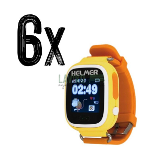 VÝHODNÁ SADA - 6x Chytré dětské hodinky HELMER LK, žluté