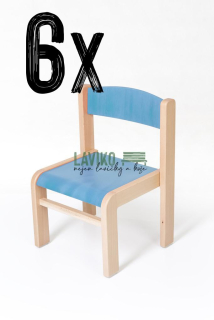 VÝHODNÁ SADA - 6x Dětská židlička ELISA, modrá