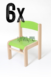 VÝHODNÁ SADA - 6x Dětská židlička ELISA, zelená