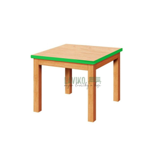 Dětský stůl MELISA, čtverec, barevná ABS hrana