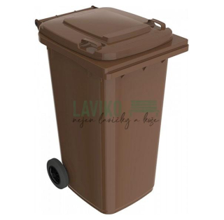 Plastová popelnice HNĚDÁ, 240 litrů