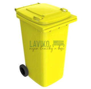 Plastová popelnice ŽLUTÁ, 240 litrů