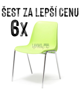 VÝHODNÁ SADA - 6x Jídelní židle WILLOW, zelená