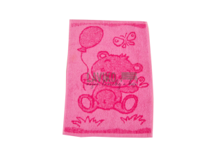 Dětský ručník, méďa růžový