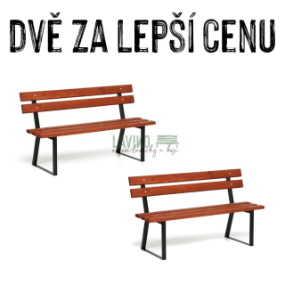 VÝHODNÁ SADA - 2x Venkovní lavička DARINA, 150 cm, mahagon