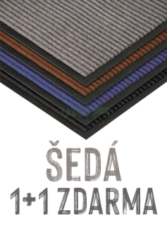 VÝHODNÁ SADA - 1+1 ZDARMA Vstupní textilní rohož ZENO, více rozměrů, šedá