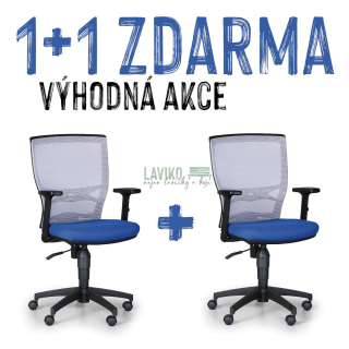 VÝHODNÁ SADA 1+1 ZDARMA - Kancelářská židle VENICE, modrá