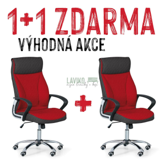 VÝHODNÁ SADA 1+1 ZDARMA - Kancelářská židle ROXANA, červená