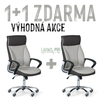 VÝHODNÁ SADA 1+1 ZDARMA - Kancelářská židle ROXANA, šedá