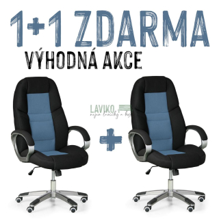 VÝHODNÁ SADA 1+1 ZDARMA - Kancelářská židle KOMODO, modrá