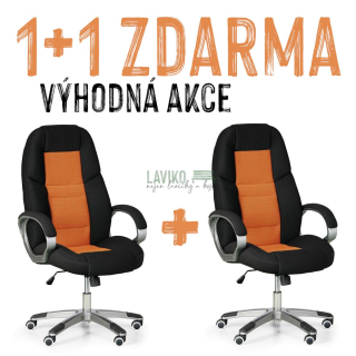 VÝHODNÁ SADA 1+1 ZDARMA - Kancelářská židle KOMODO, oranžová