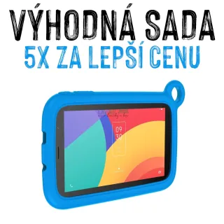 VÝHODNÁ SADA - 5x Tablet Alcatel 1T 7 2023 KIDS 2GB/32GB, bumper case modrý