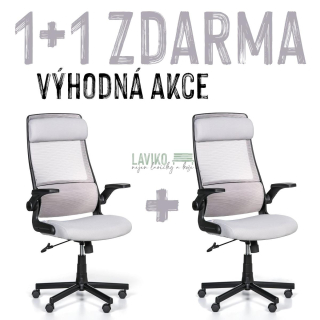 VÝHODNÁ SADA 1+1 ZDARMA - Kancelářská židle THICK, šedá